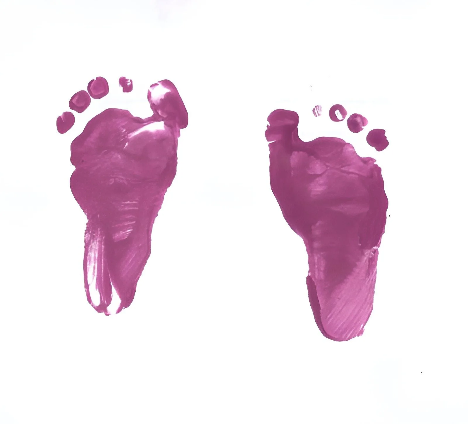 HUELLAS PIE PINTURA MORADA